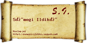 Sümegi Ildikó névjegykártya