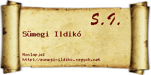 Sümegi Ildikó névjegykártya